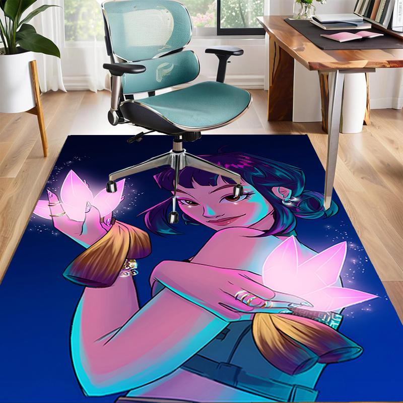 1pc KPop Demon Hunters ZOEY3 Design Area Rug - Non-Slip, Soft & Cozy Floor Mat for Living Room, Bedroom, Office - Indoor/Outdoor Decorative Carpet
