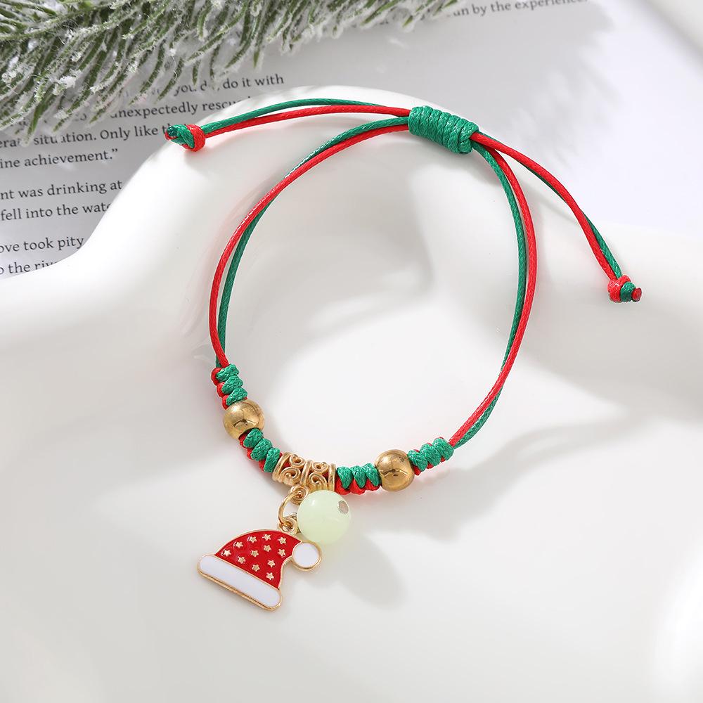 Luminous Christmas Snowflake and Santa Claus Women's Bracelet - Perfect Holiday Gift