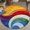 Creative Color Velvet Pattern Round Pillow Mat, Fleece Meditation Yoga Cushion for Indoor Decor, Portable Floor Seat Pad