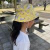 Kinderhut für Mädchen mit Kordelzug Baumwoll-Bucket-Hat Einhorn Vorschulkind Kleinkind Grundschule Safarihut für Kinder [VIVEL] 100% (52.0 cm, Gelb)