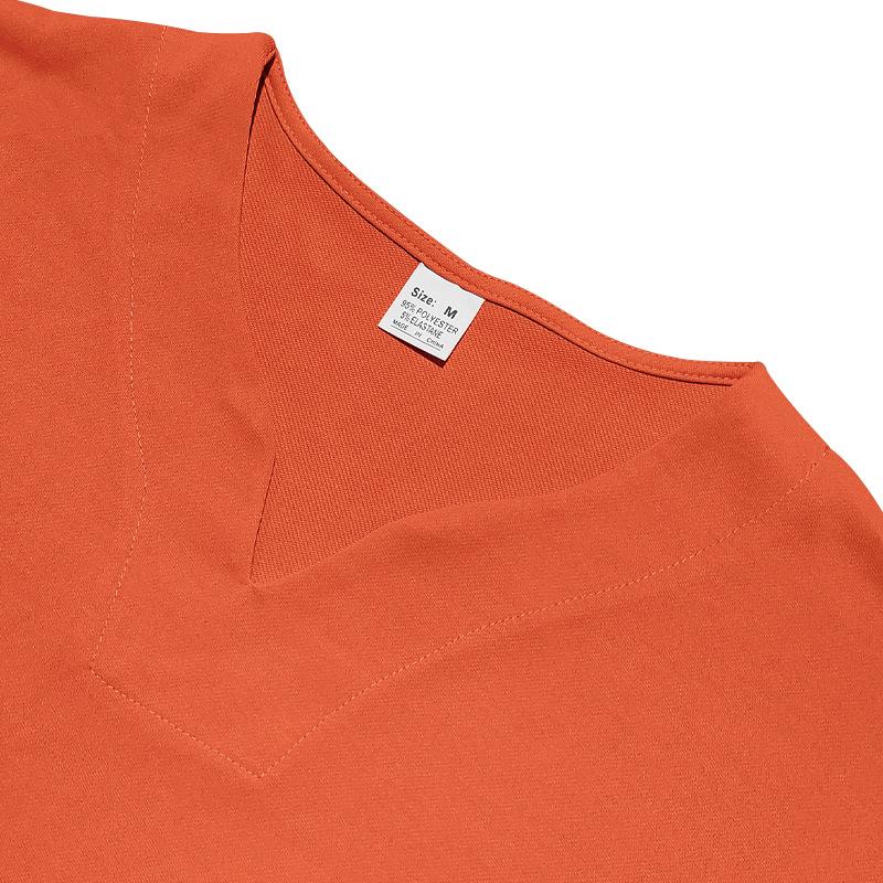 Summer V-neck Quick-drying Skin-friendly Loose Pure-color Short-sleeved Men’s T-shirts