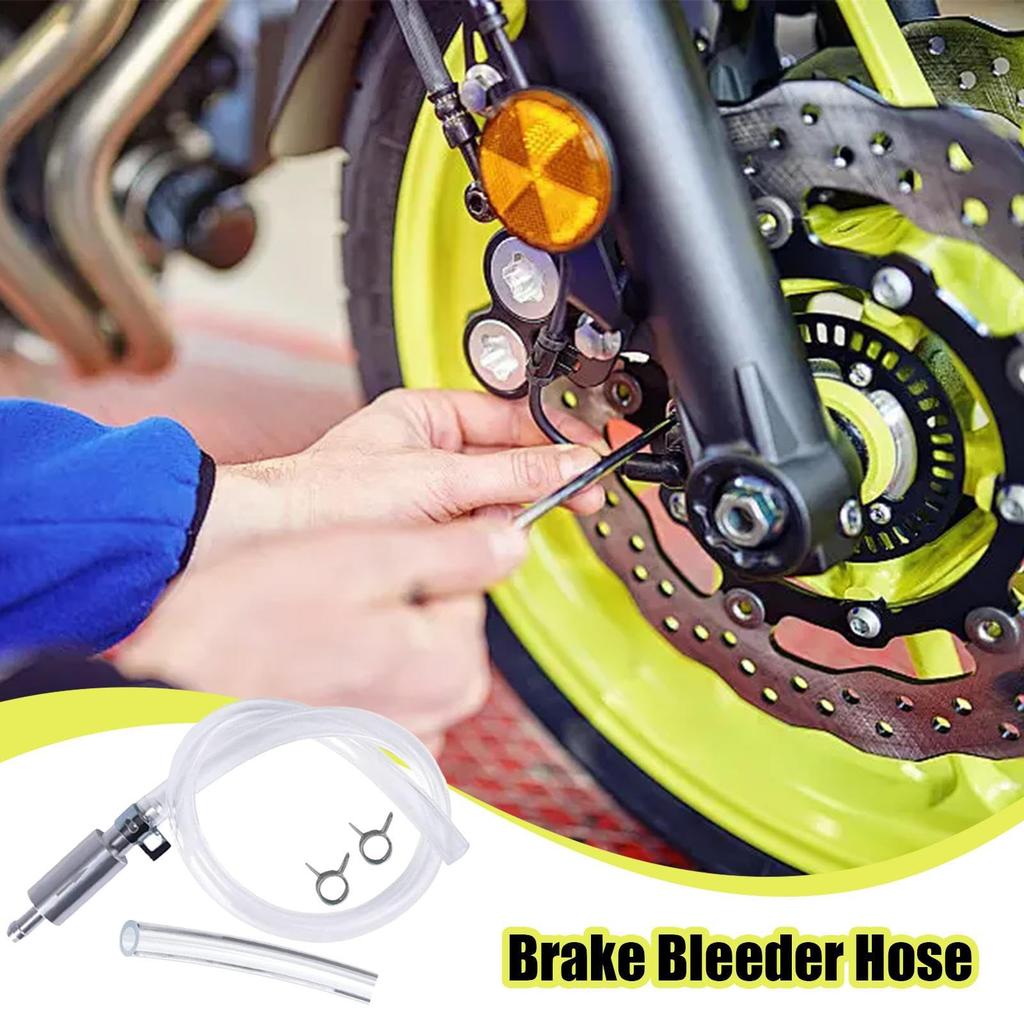 SVCEQZE Motorcycle Brake Bleeder Kit - Vacuum Hose, One Way Check Valve Connector Clutch Hydraulic System Scooter Motorcycle