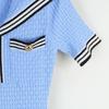 2025 Spring/Summer French Socialite Striped Sailor Collar Slimming Dress