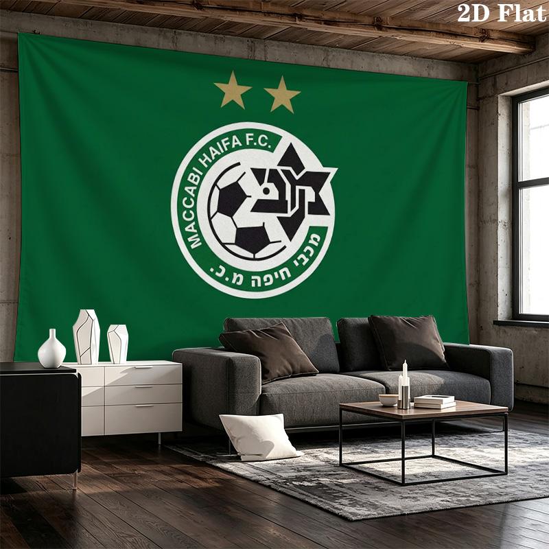 Haifa FC Wall Tapestry Aesthetic Wall Hanging Printed Fabric Blanket Decorative Tapestries for Bedroom Living Room Home Decor