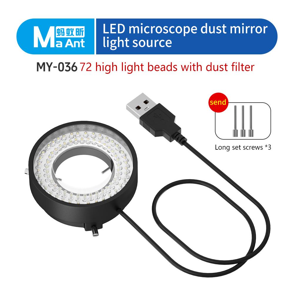

MaAnt MY-035 MY-036 MY-037 MY-038 Microscope Dustproof Light Source for Mobile Phone Repair LED Microscope Ring Lamp
