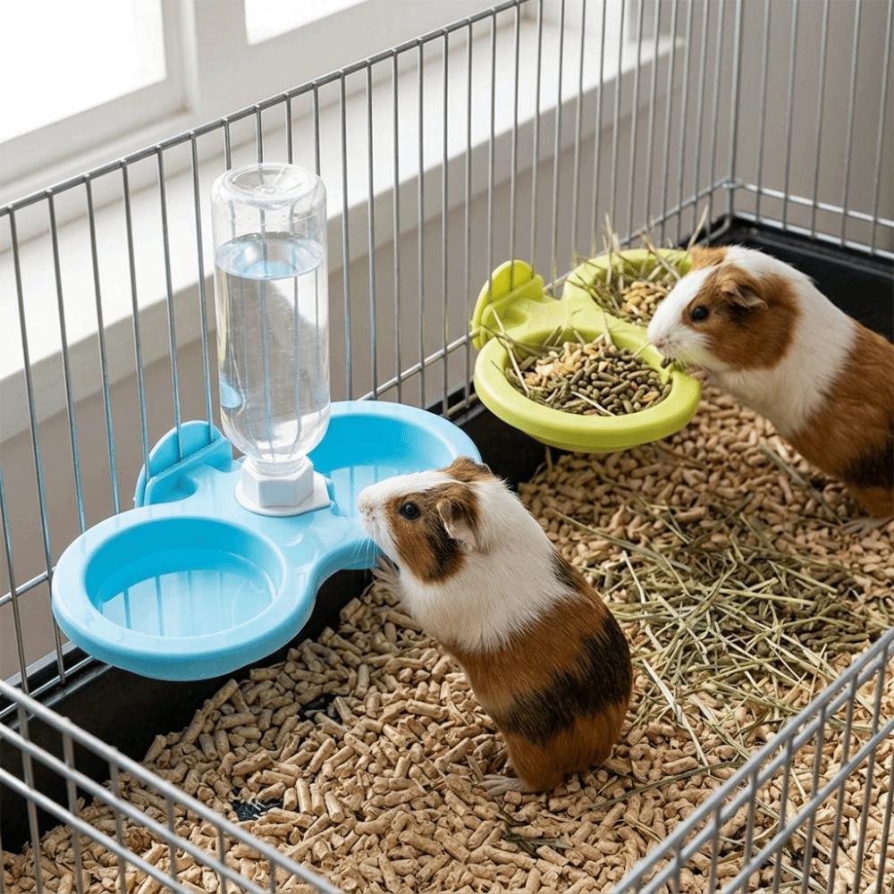 Hanging Type Cage Dog Bowl Double Compartment Pet Feeder Anti-spill Double Bowl Cage Use