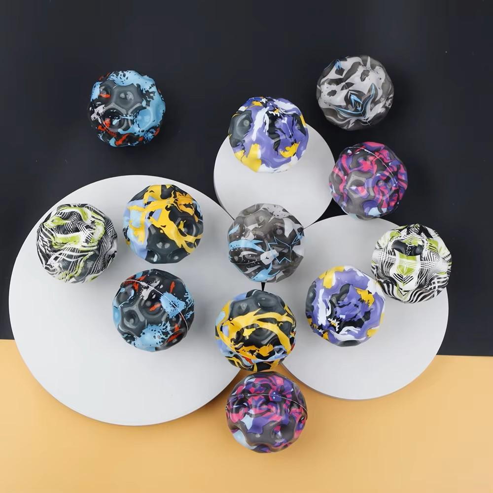 Moon Shaped Pu Foam Bouncy Ball Stress Relief Fidget Toy Soft Anti Stress High Bouncing Ball Squeeze Toy Kids Outdoor Sport Game