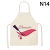Nail Polish Lipstick Beauty Kitchen Women Apron Household Cleaning Cotton Linen Pinafore Salon Home Cooking Baking Adult Bib