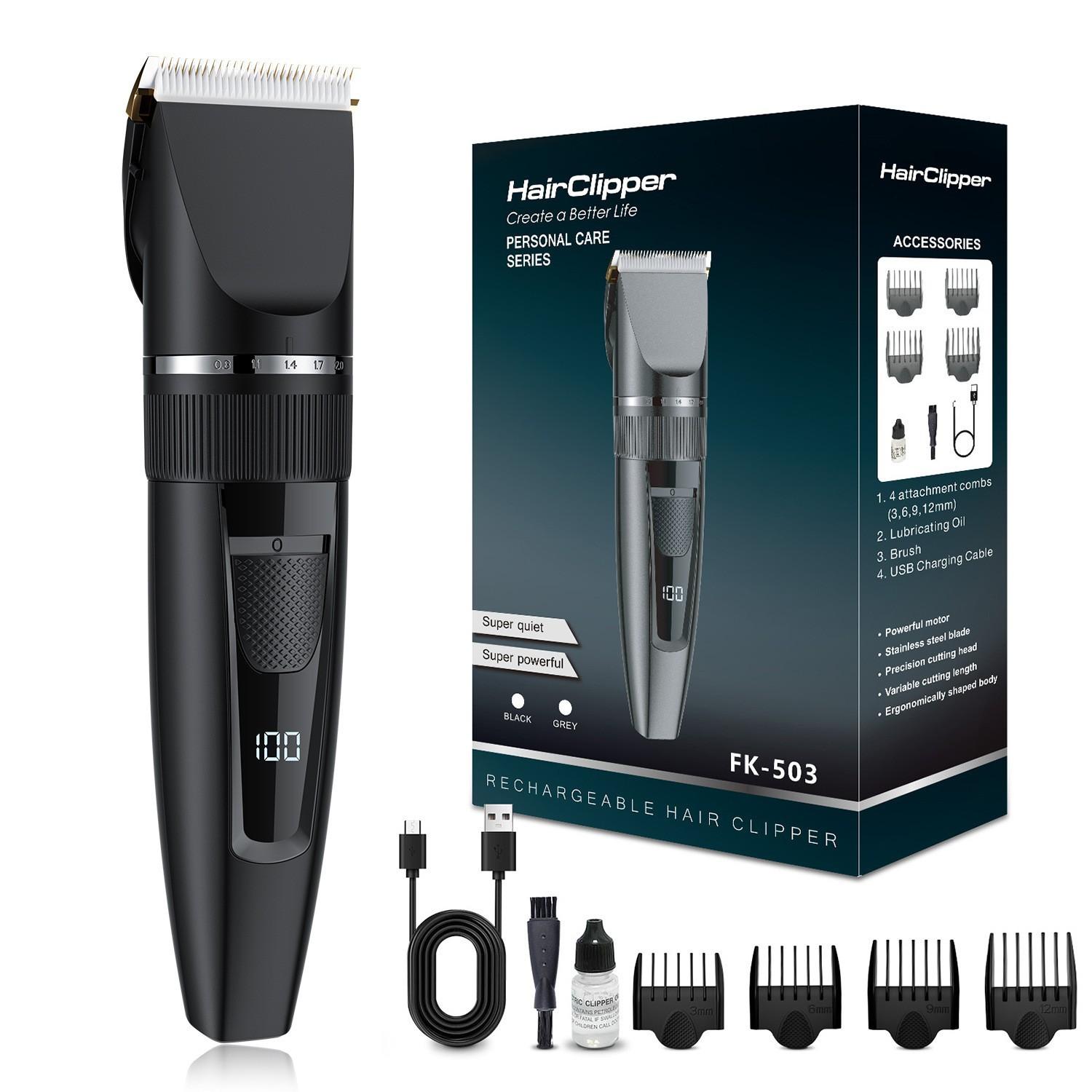 Special electric hair clipper for hair salon, electric hair clipper, oil head carving hair clipper, high-power shaving hair clipper чёрный