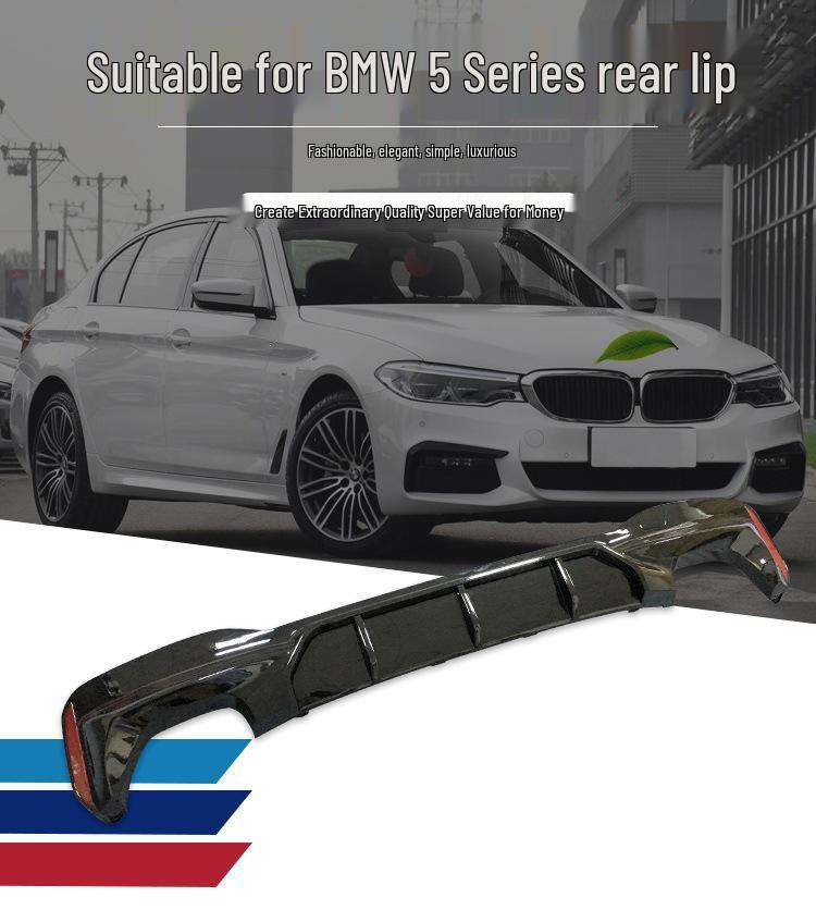 Compatible with BMW 5 Series G30/G38 Rear Lip: M5 Style Body Kit Diffuser (2018-2025).