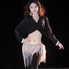Rhinestones Belly Dance Coverup Wrap Belly Dance Hip Scarf Long Tassels Dance Waist Chain for Halloween Dacning Parties