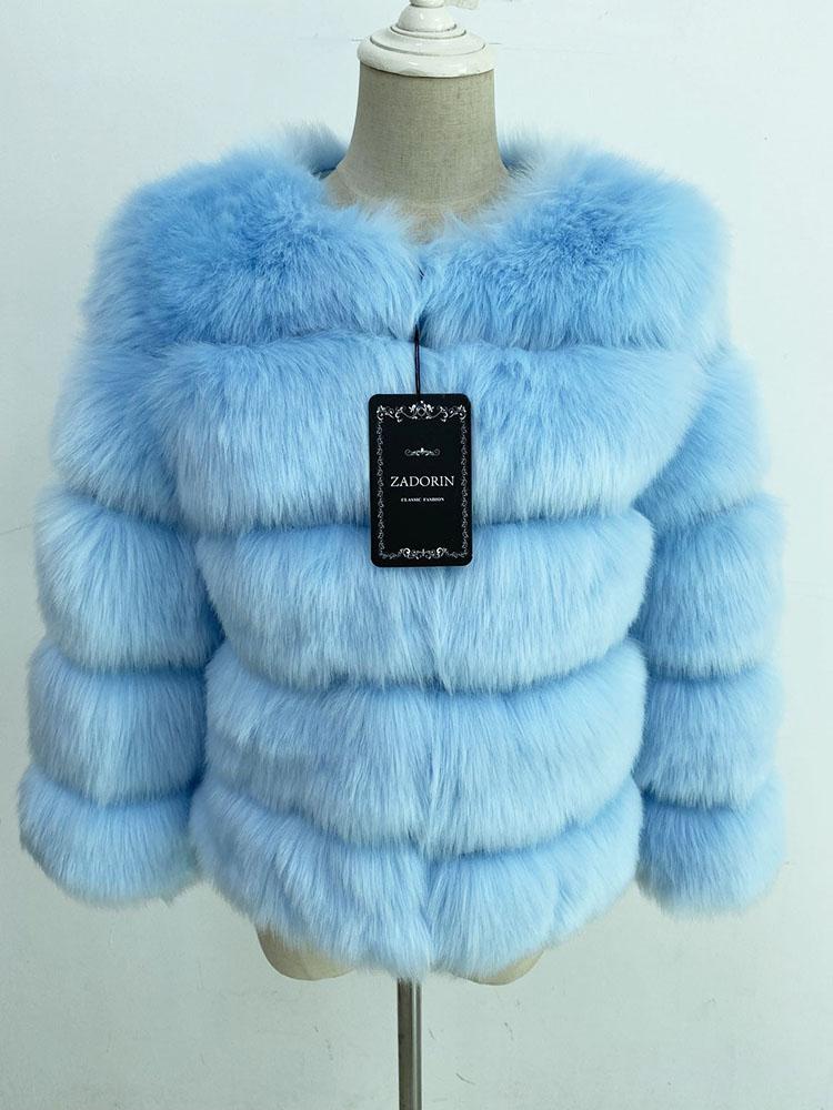 VAYLA Mink Coat Winter Black White Faux Fur Coat Woman Elegant Fluffy Faux Fur Jacket Top Short Fur Coats Woman Clothing