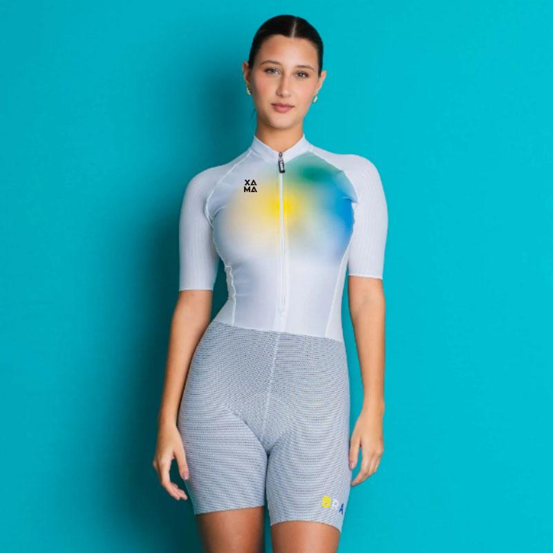 

2026 Summer Breathable One-piece Cycling Suit Set Short Sleeve Women s Onesie Suit Little Monkey Suit PRO Bike Road Bike Clothing 3XL