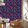Neon Glitter Hearts Wallpaper Purple and Black 50x1000
