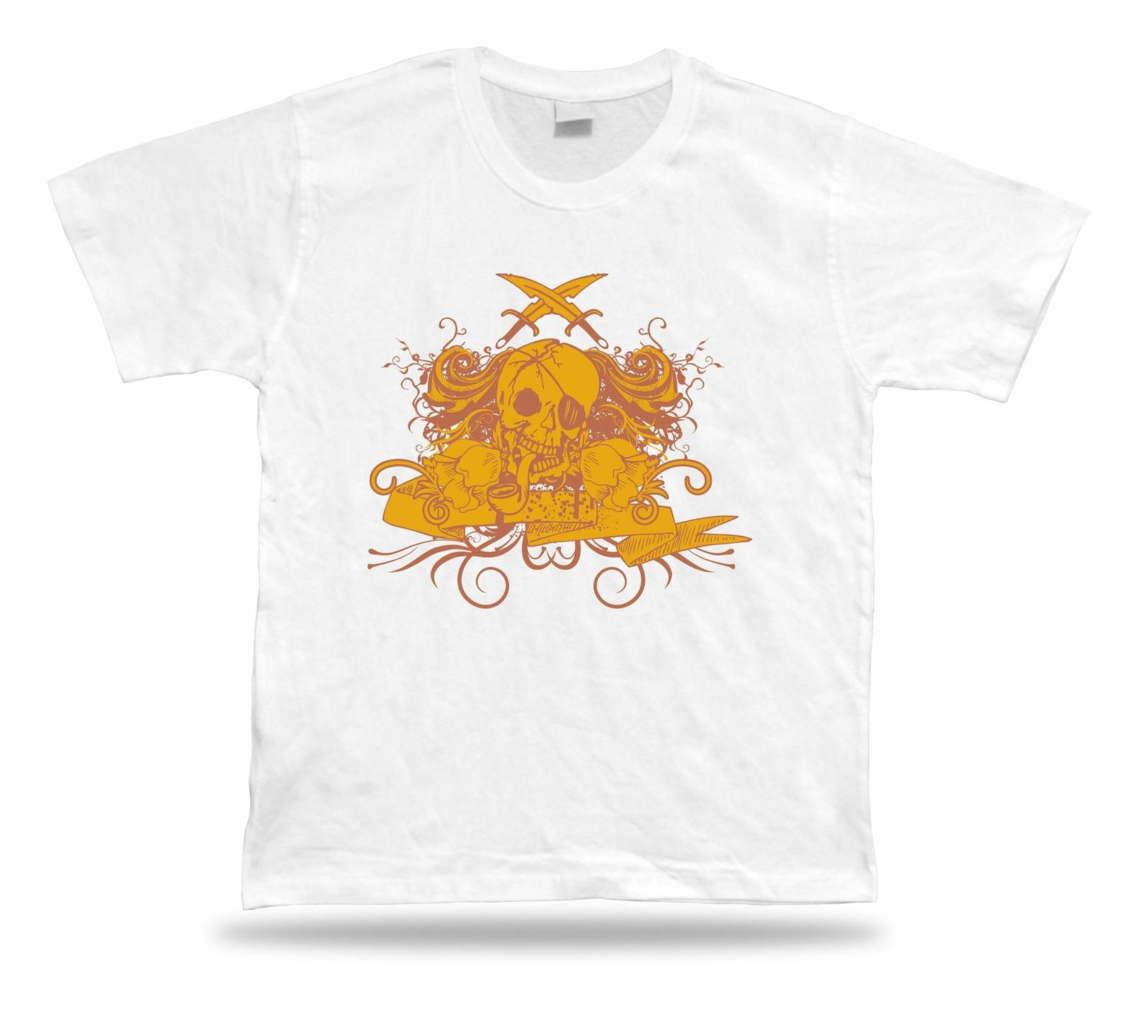 Pirate Skull Skeleton awesome cool modern t shirt tee special birthday gift S