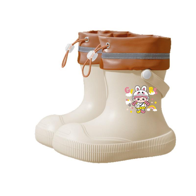 2026EVA Cute Cartoon Soft Sole Rain Boots for Kids - Waterproof & All-Season for Boys and Girls