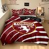 Torino Football Club Pattern Bedding uilt Set uilt Cover Pillowcase Home Decoration Birthday Gift (1 * duvet cover + 2 * pillowcase without core)