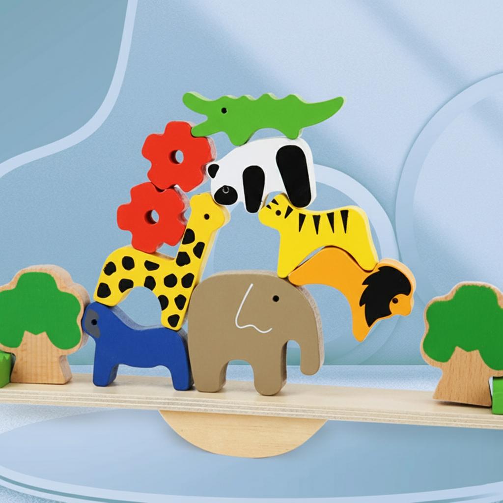 Wooden Animal Seesaws And Animal Games To Cultivate Children's Hand Eye Coordination