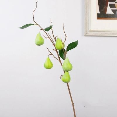 5 Heads Artificial Fig Branch with Leaves Plastic Fig Tree Branch Real Touch Exquisite Simulated Fruits Home Garden Decor