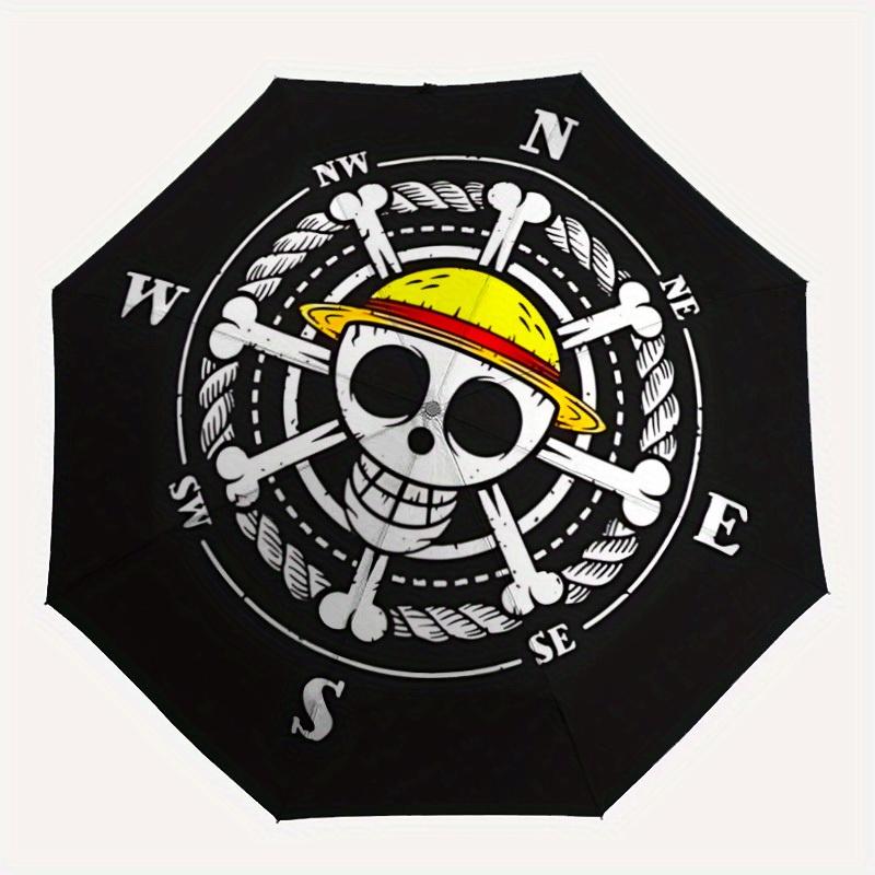 

1pc One Piece Pirate Compass Automatic Folding Umbrella with 8-Rib Compact & Lightweight Design, Self-Opening/ Closing053
