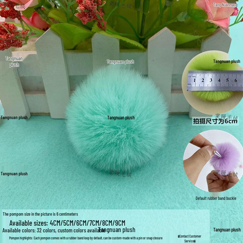 

Помпони зі штучного кролячого хутра: 3см, 4см, 6см для DIY модних аксесуарів та декору 5cm
