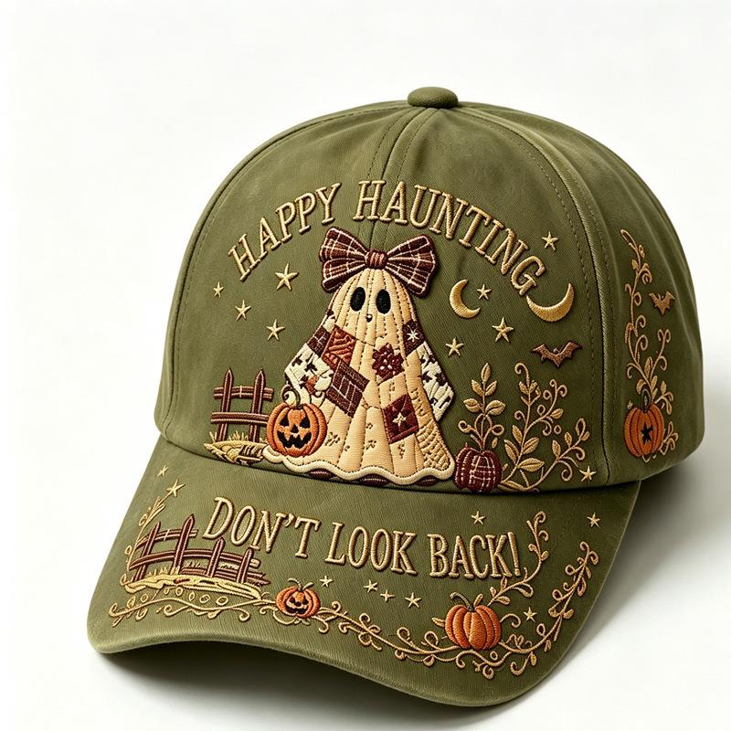 D print Halloween baseball cap women's spring and summer sunshade sun protection cap American style versatile fashion hat sun protection