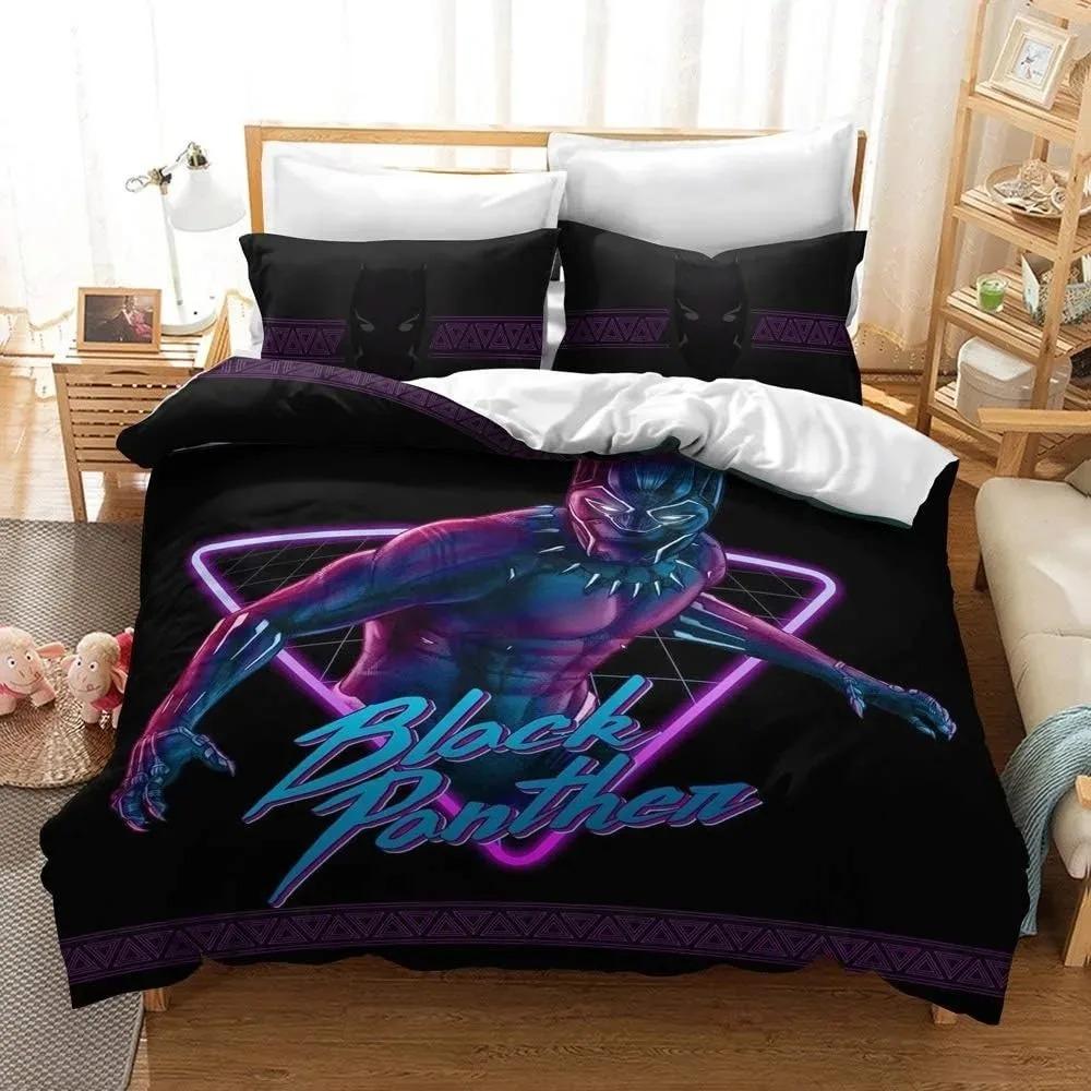 Black Panther Printed Bedding Sets exquisite bed supplies set duvet cover bed comforter set bedding set birthday gift