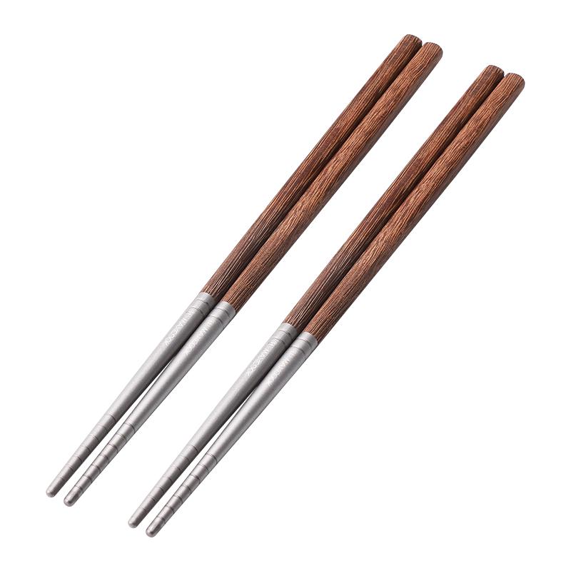 MAXCOOK Pure Titanium Wenge Wood Chopsticks