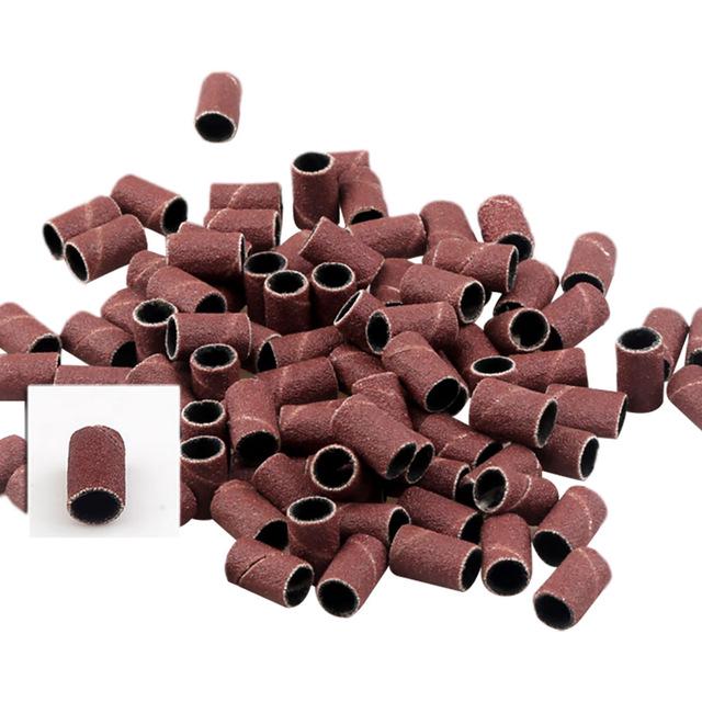 

100 шт. Пилка для шліфувальних стрічок для нігтів УФ-засіб для зняття гель-лаку Електрична машинка для нігтів Свердла для нігтів 180#(100pcs) дубильна кора