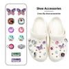 13PCS Shoe Charms for Crocs Colorful Diamond Butterfly Chain Decoration Buckle for Croc Charms Set Accessories Woman Girls Gift
