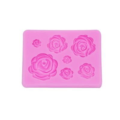 Stampo per biscotti a forma di rosa 3D, stampo per sapone in silicone, stampo per dolci fai da te a forma di fiore, strumento per la cottura e l'artigianato