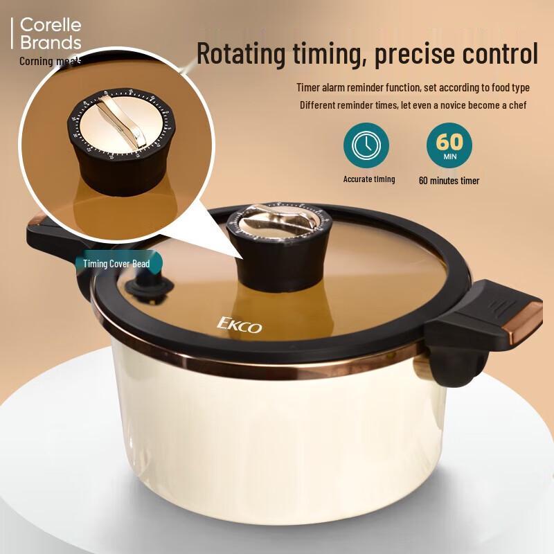 EKCO Carnation Enamel Cast Iron Micro Pressure Cooker