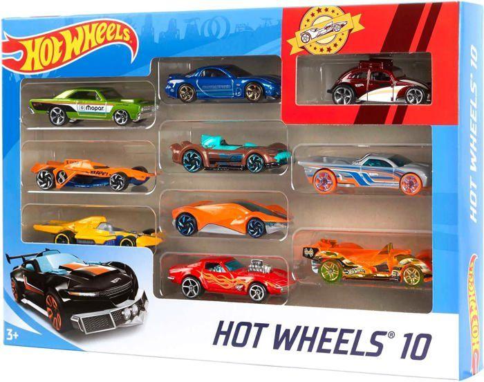 Arborescence Autoset - Hot Wheels - 10 Voertuigen - Schaal 1, 64 - Realistische Details - Meerkleurig Schoon