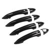 8pcs Exterior Door Handle Cover Trim Carbon Fiber Pattern With Holes Replacement for Giulia 2017‑2020