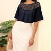 One-Shoulder Lace Chiffon Sun Protection Shawl