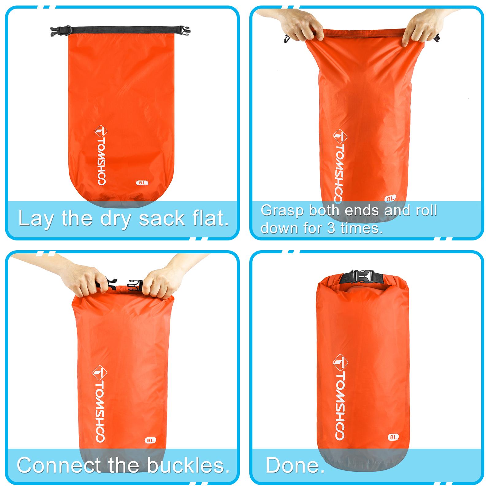 

Dry Sacks Outdoor Rafting Moisture Resistant Waterproof Storage Bag for Boating Canoeing Swimming 3L & 5L & 8L