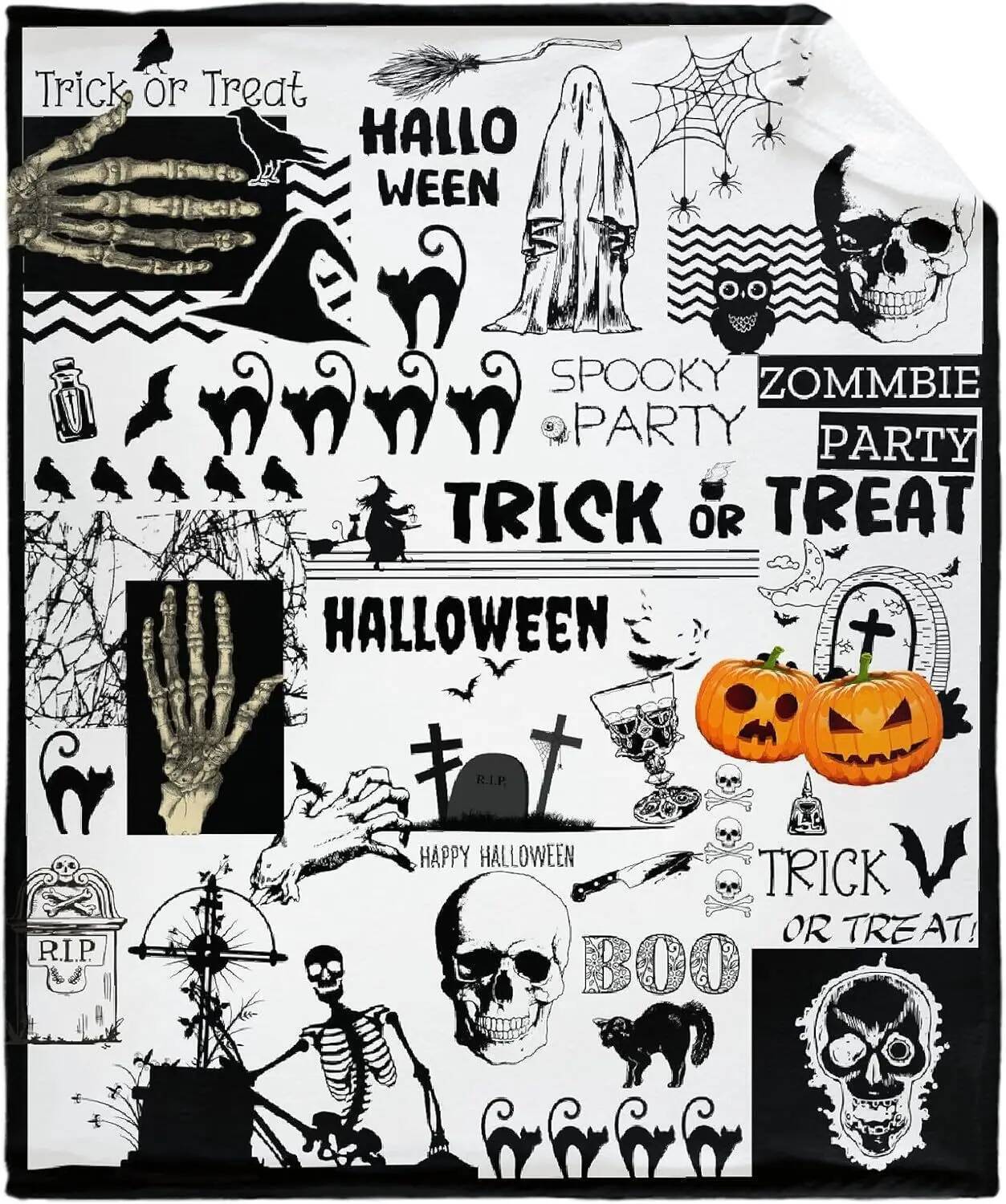 Cozy Soft Lightweight Flannel Throw Blanket for Bed Sofa Travel All Season blankets Cute Ghost Boo Blanket Size: 75*100cm, Weight: 230 GSM