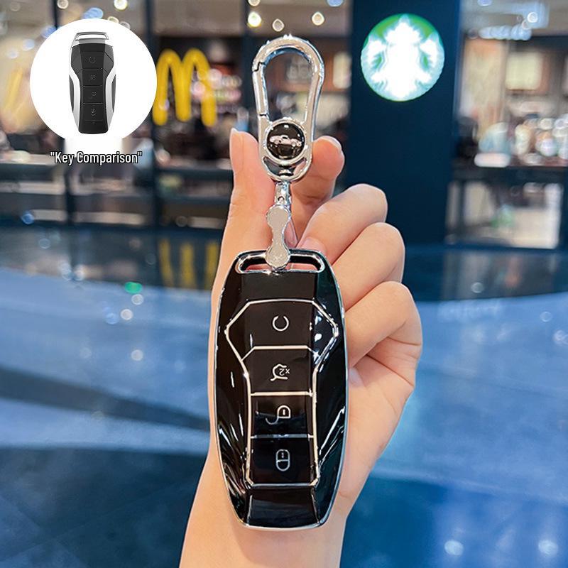 BYD Key Cover for Dolphin Song, Qin DMI, Han EV, Yuan Pro, Tang, Seal, GT, and Seagull - Summer Edition