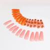 24Pcs Stiletto Fake Nails Coffin Nails Halloween False Nails Punk Full Cover Artificial Press On Nails for Women Girls
