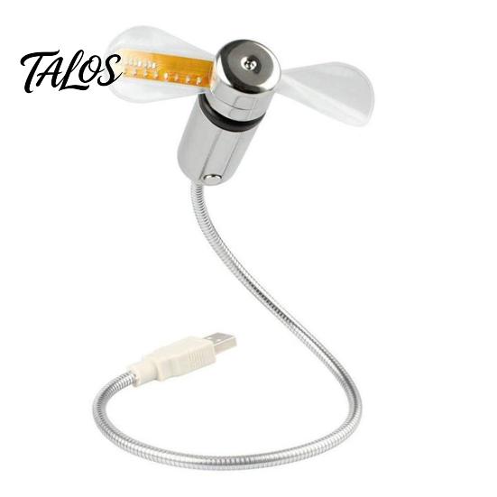 Kreative Mini-USB-LED-Uhr Echtzeit-Temperaturanzeige Sommer-Kühlventilator