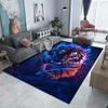 1PC Tiger, blue flames, fantasy Print Carpet Rug for Living Room Bedroom Sofa Doormat Home Decor Non-slip Floor Mat