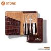 Conjunto de Porta-Cartões MINI e Bolsa de Crocodilo STONE para Homem de 4 Peças