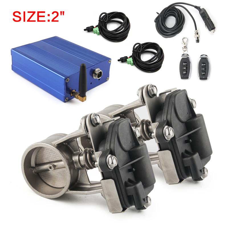 

Exhaust Control Valve Dual Set w Remote Cutout Control For 2 /2.25 /2.5 /2.75 /3 Pipe 2 sets For BMW M3/M4 E82/E88 size 2.0 inch