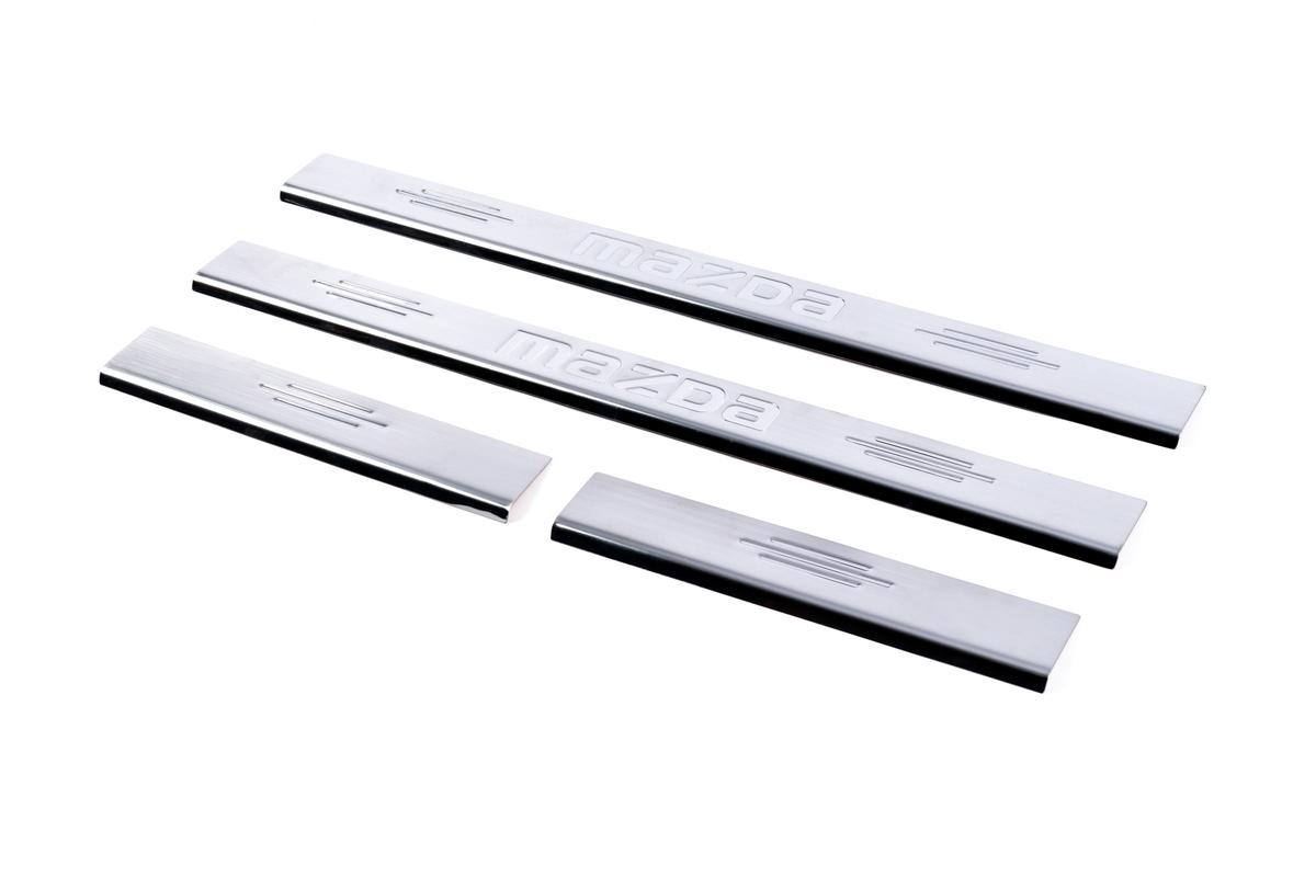 

Накладка на пороги Carmos (4 шт, нерж) V-1 для Mazda 6 2003-2008 гг