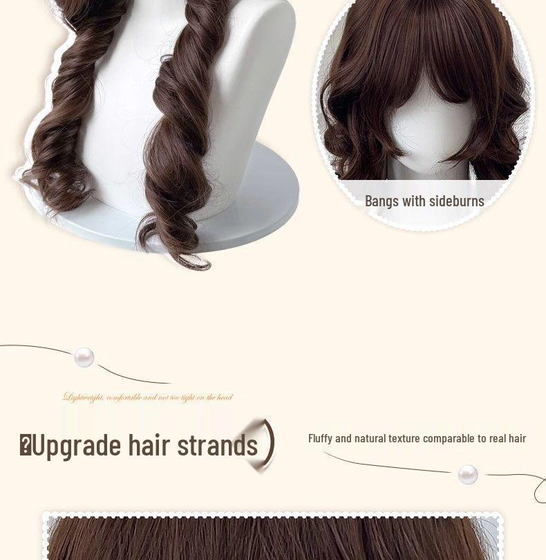 Ziqi Wig Women's Japanese Lolita Jellyfish Curls Double Ponytails Full Head Wig In Raw Chocolate Mousse.