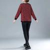 Sweatshirt Women Winter Thickened Round Neck Inner Warm Printed Big Yard Bottom Shirt Tops