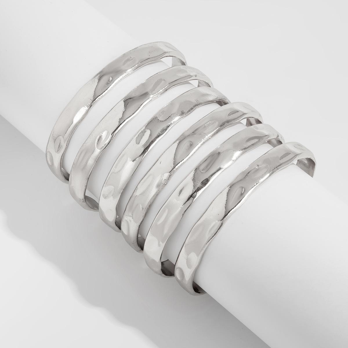 

DIEZI 6pcs/set Punk Metal Cuff Bangles Bracelets Vintage Gold Silver Color Geometric Bangles For Women Men Gift Party Jewelry