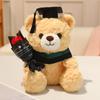 23cm Doctor Cap Bear Plush Toy Graduation Bear Plush Doll Cute Hug Rose Soft Animals Bachelor Bea Graduate Gifts for Students