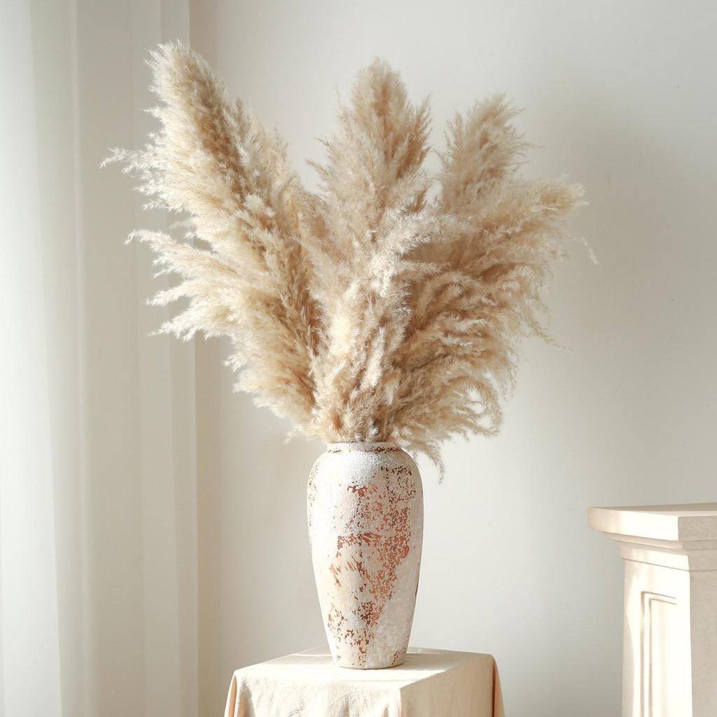 Natural Air-Dried Reed and Cattail Flower Bouquet for Floor Vase Decoration