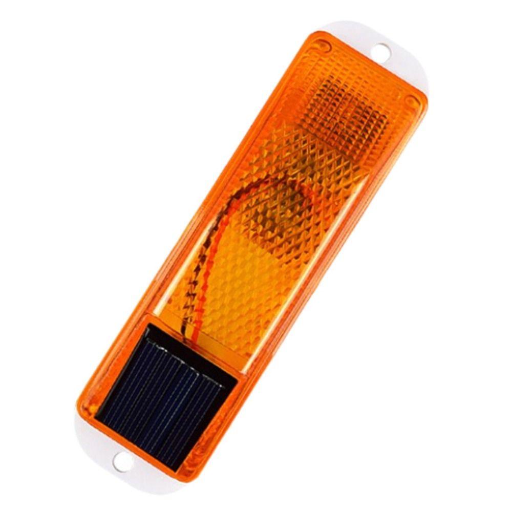 Durable Rechargeable LED Solar Strobe Warning Lamp Waterproof Reflective Solar Guardrail Light Outdoor Flashing Deck Lights